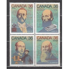 Canada - Correo 1987 Yvert 1009/12 ** Mnh Personajes. Inventores