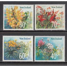 Nueva Zelanda - Correo 1989 Yvert 1019/22 ** Mnh Flores