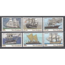 Nueva Zelanda - Correo 1990 Yvert 1060/5 ** Mnh Barcos