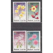 Santa Lucia - Correo Yvert 1090/3 ** Mnh Flores