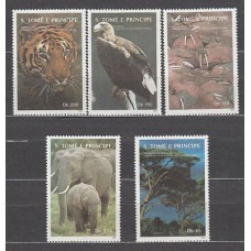 Santo Tomas y Principe - Correo Yvert 1128/32 ** Mnh  Fauna