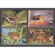 Santa Lucia - Correo Yvert 1137/40 ** Mnh Fauna aves