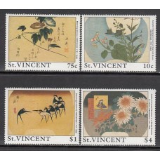 San Vicente - Correo Yvert 1143/6 ** Mnh Pintura japonesa