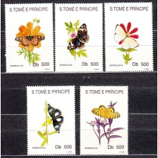 Santo Tomas y Principe - Correo Yvert 1152/6 ** Mnh  Fauna mariposas