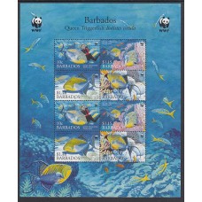 Barbados - Correo 2006 Yvert 1157/60 Hojita ** Mnh Fauna peces