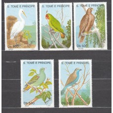 Santo Tomas y Principe - Correo Yvert 1157/61 ** Mnh  Fauna aves