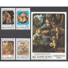 San Vicente - Correo Yvert 1166AL/AP+H.61M ** Mnh Navidad