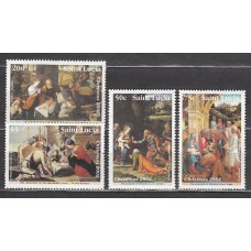 Santa Lucia - Correo Yvert 1169/72 ** Mnh Navidad pintura