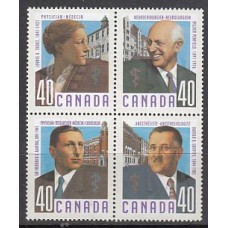 Canada - Correo 1991 Yvert 1176/9 ** Mnh Personajes. Medicos