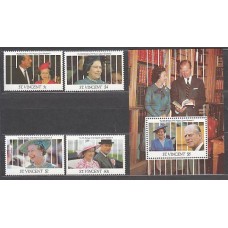 San Vicente - Correo Yvert 1252/5+H.126 ** Mnh Isabel II