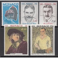 Monaco - Correo 1981 Yvert 1290/4 ** Mnh   Personajes célebres