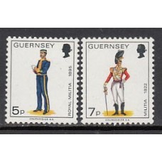 Guernsey - Correo 1976 Yvert 130/1 ** Mnh Uniformes militares