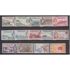 Gibraltar - Correo 1953 Yvert 130/43 * Mh Vistas