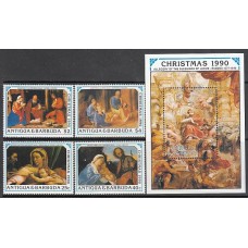 Antigua Correo Yvert 1301/4+Hb 190 ** Mnh Navidad