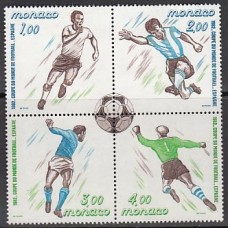 Monaco - Correo 1982 Yvert 1312/5 ** Mnh   Copa del mundo de futbol