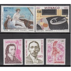 Monaco - Correo 1982 Yvert 1344/8 ** Mnh   Artistas celebres