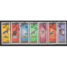 Mongolia - Correo 1985 Yvert 1354/60 usado  Fauna aves