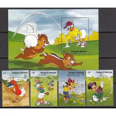 Antigua Correo Yvert 1354/7+Hb 203 ** Mnh Walt Disney