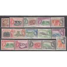 Dominica - Correo 1954 Yvert 137/51 * Mh