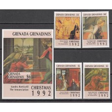 Grenada-Grenadines - Correo Yvert 1381/4+H.256 ** Mnh Navidad