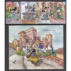 Maldives - Correo Yvert 1463/6+H.216 ** Mnh  Walt Disney