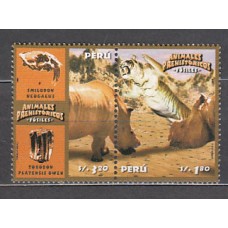 Peru - Correo 2004 Yvert 1464/5 ** Mnh Fauna Prehistorica