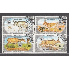 Mongolia - Correo 1986 Yvert 1477/80 usado  Fauna