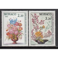Monaco - Correo 1985 Yvert 1497/8 ** Mnh   Ramos de flores