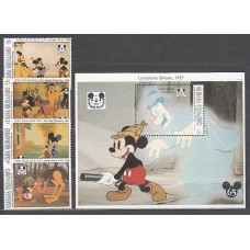 Grenada-Grenadines - Correo Yvert 1522/5+H.287 ** Mnh Walt Disney