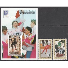 Dominica - Correo 1993 Yvert 1531/3+Hb 238 ** Mnh Olimpiadas Lillehammer