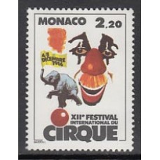 Monaco - Correo 1986 Yvert 1550 ** Mnh   Festival de Circo