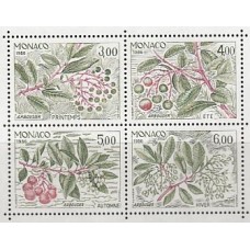 Monaco - Correo 1986 Yvert 1557/60 ** Mnh    Flora