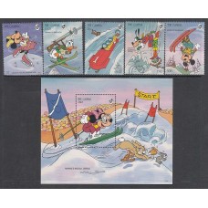 Gambia - Correo 1993 Yvert 1570/4+H.214 ** Mnh  Walt Disney