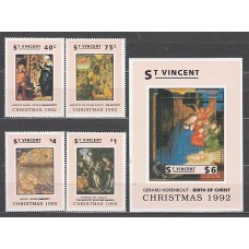 San Vicente - Correo Yvert 1585/8+H.184 ** Mnh Navidad