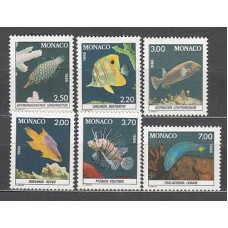 Monaco - Correo 1988 Yvert 1615/20 ** Mnh   Fauna peces