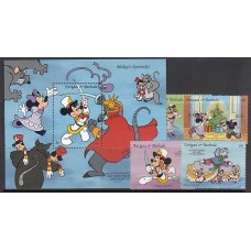 Antigua Correo Yvert 1629/32+Hb 273 ** Mnh Navidad Walt Disney