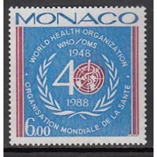 Monaco - Correo 1988 Yvert 1636 ** Mnh   Organización mundial de la salud