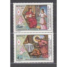 Monaco - Correo 1989 Yvert 1691/2 ** Mnh   Cruz Roja