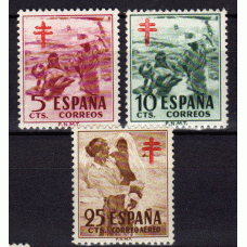 España II Centenario Correo 1951 Edifil 1103/5 ** Mnh