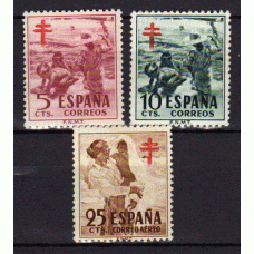 España II Centenario Correo 1951 Edifil 1103/5 * Mh