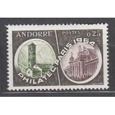 Andorra Francesa Correo 1964 Yvert 171 ** Mnh Exposición filatélica