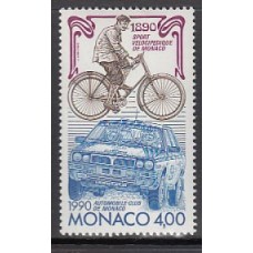 Monaco - Correo 1990 Yvert 1717 ** Mnh   Ciclista y automovil