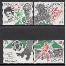 Monaco - Correo 1990 Yvert 1726/9 ** Mnh   Copa del mundo de futbol