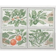 Monaco - Correo 1991 Yvert 1790/3 ** Mnh  Flores y frutos