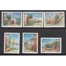 Monaco - Correo 1991 Yvert 1799/804 ** Mnh   Flora coniferas