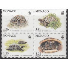 Monaco - Correo 1991 Yvert 1805/8 ** Mnh   WWF. Fauna protegida