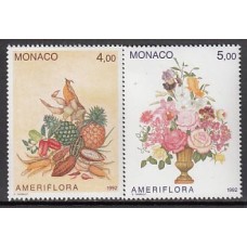 Monaco - Correo 1992 Yvert 1830/1 ** Mnh   Flores y frutos