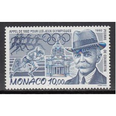 Monaco - Correo 1992 Yvert 1853 ** Mnh    Pierre de Coubertin