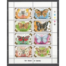 Mongolia - Correo 1993 Yvert 1972/9 Hojita ** Mnh  Fauna mariposas