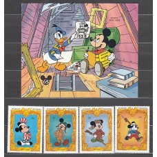 San Vicente - Correo Yvert 2058/61+H.263 ** Mnh Walt Disney